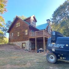 Log Home Surface Stripping And Staining In Jasper GA 54